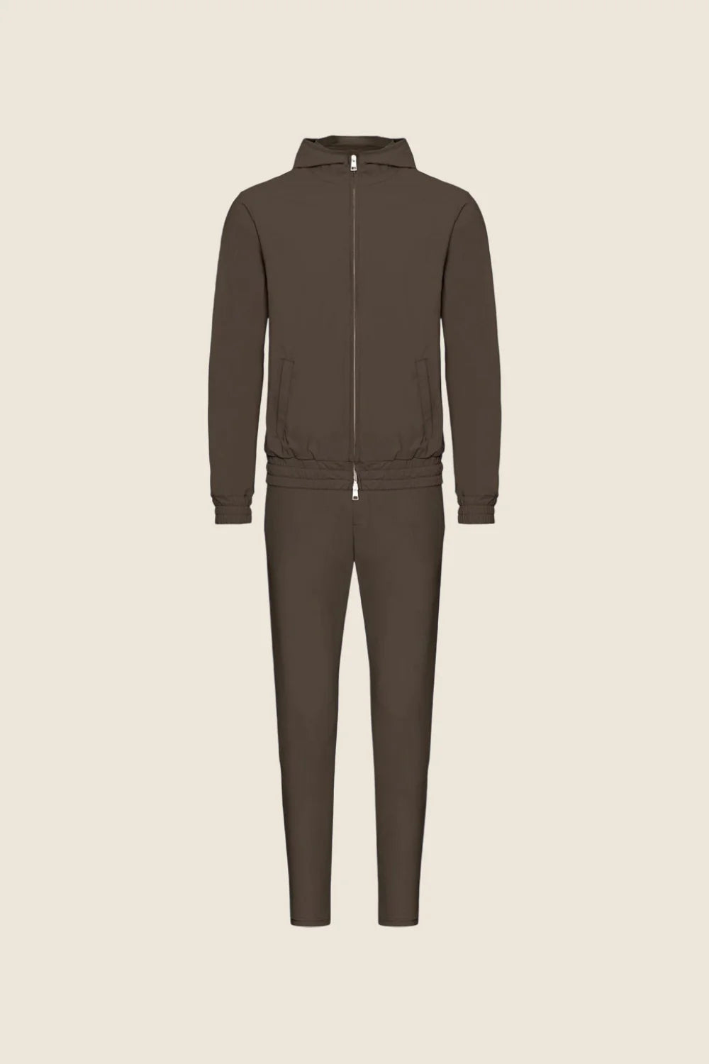 Hooded Tech Suit - Brown