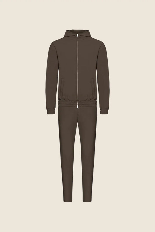 Hooded Tech Suit - Brown